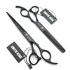 7.0 Inches Professional hair cutting thinning scissors set with razor (Black) view 4
