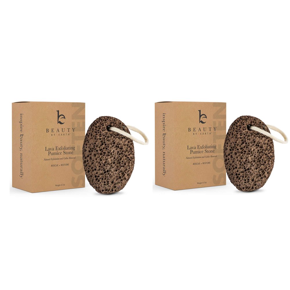 Beauty by Earth Pumice Stone for Feet - Natural Lava Stone Foot Exfoliator, Callus Remover, Foot Scrubber, Cracked Heels Solution, Strong & Durable Design for Smooth & Soft Feet