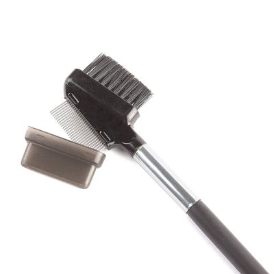 Beauty7 Eyelash Brush Eyebrow Brush Spoolie Brush Eyelash Resuable Dual Comb Stainless Steel Teeth Mascara Applicator Makeup Tool Eyebrow Eyelash