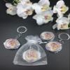 12 Pcs New Baptism Compact Mirror Keychain Favor - Bautizo Recuerdos / 3 Angel Baby Design Makeup Compact/First Communion With Organza Bags view 2