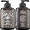Beard Wash Shampoo w/Argan & Jojoba Oils - Softens & Strengthens - Natural Peppermint and Eucalyptus Scent - Beard Shampoo w/Beard Oil (17 oz Shampoo) view 2