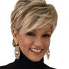 QUEENTAS Pixie Layered Short Blonde Wigs for White Women Black Women Synthetic Hair (Blonde Mixed Brown) view 1