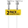 Bar5F Universal Shampoo & Conditioner Pump for 1 L / 33.8 oz Bottles | Fits 1 Neck Bottles | Replacement Dispensing Pump Top for Soap, Lotion & Body Wash (2-Pack White (Dosa)) view 1