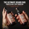 Viking Revolution Beard Wash & Beard Conditioner Set with Argan & Jojoba Oils - Softens and Strengthens - Natural Sandalwood Scent - Beard Shampoo with Beard Oil (17 oz) view 2