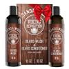 Beard Wash & Beard Conditioner Set w/Argan & Jojoba Oils - Softens & Strengthens - Natural Sandalwood Scent - Beard Shampoo w/Beard Oil (10oz) view 1