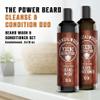 Beard Wash & Beard Conditioner Set w/Argan & Jojoba Oils - Softens & Strengthens - Natural Sandalwood Scent - Beard Shampoo w/Beard Oil (10oz) view 2