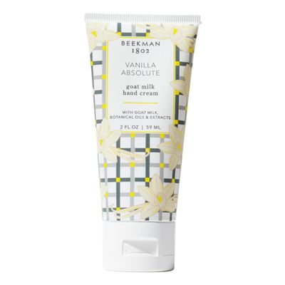 Beekman 1802 Pure Goat Milk Hand Cream, Vanilla Absolute - Scented - 2 oz - Moisturizing Lotion for Dry Skin - Anti-Aging Hydration - Good for Sensitive Skin - Cruelty Free - Packaging May Vary