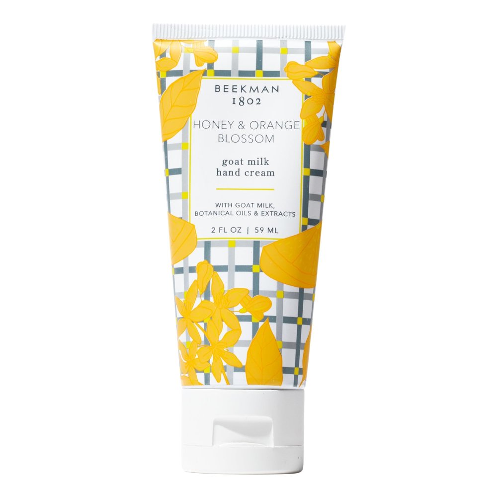 Beekman 1802 Goat Milk Hand Cream Honey & Orange Blossom Scented 2 oz Moisturizing Hand Lotion for Dry Skin Non-Greasy Sensitive Skin Safe Cruelty Free