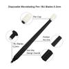 10pcs Disposable Microblading Manual Pen with Needle and Cap Permanent Makeup 18 U Blades 0.2MM,disposable blister package view 3