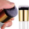 2 Pieces Foundation Brush Chubby Makeup Brush Kabuki Makeup Brush Travel Powder Brush for Blending Liquid, Cream or Powder Cosmetics (white) view 3