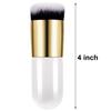 2 Pieces Foundation Brush Chubby Makeup Brush Kabuki Makeup Brush Travel Powder Brush for Blending Liquid, Cream or Powder Cosmetics (white) view 4