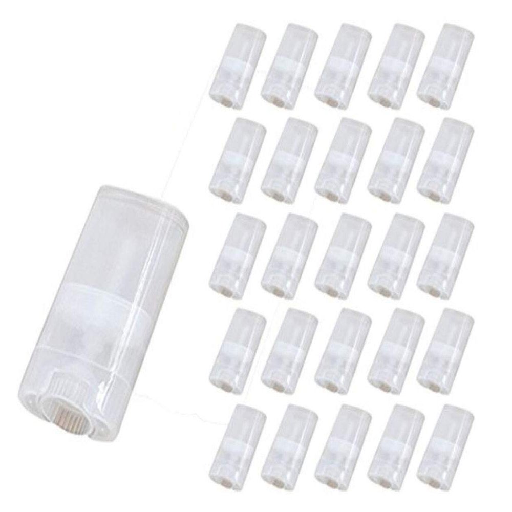 15ML Transparent Empty Plastic Oval Deodorant Containers Lipstick Tubes Tube Bottles For Chapstick Homemade Lip Balm Crayon(10PCS)