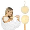 Vive 17 Shower Loofah with Long Handle - Exfoliating Back & Body Scrubber for Men & Women - Luffa Sponge on a Stick for Bathing, Cleaning - Includes Extra Handheld Lufa, Hook & String to Hang on Wall view 1