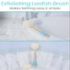 Vive 17 Shower Loofah with Long Handle - Exfoliating Back & Body Scrubber for Men & Women - Luffa Sponge on a Stick for Bathing, Cleaning - Includes Extra Handheld Lufa, Hook & String to Hang on Wall view 4