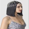 BABEYOND 1920s Crystal Cap Headpiece Rhinestone Head Chain Roaring 20s Great Gatsby Hair Accessories for Art Deco Party (Silver Pearl) view 3