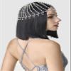 BABEYOND 1920s Crystal Cap Headpiece Rhinestone Head Chain Roaring 20s Great Gatsby Hair Accessories for Art Deco Party (Silver Pearl) view 4