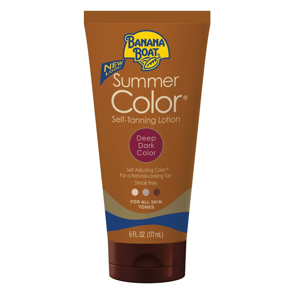 Banana Boat, Summer Color Self-Tanning Lotion, Deep Dark Color for All Skin Tones, 6 oz