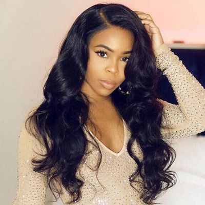 130 Density Natural Color Glueless Lace Front wigs human hair with baby Hair Brazilian Body Wave human hair wigs for black Women (20 inch, lace front wig)