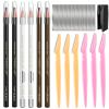 Waterproof Eyebrows Pencil Tattoo Makeup And Microblading Supplies Kit-Eye Brow Liners In 8 Eyebrow Pens 6 Eyebrow knives 1Eyebrow Pencil Shaper 10 Pencil Sharpeners view 1