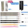 Waterproof Eyebrows Pencil Tattoo Makeup And Microblading Supplies Kit-Eye Brow Liners In 8 Eyebrow Pens 6 Eyebrow knives 1Eyebrow Pencil Shaper 10 Pencil Sharpeners view 2