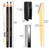 Waterproof Eyebrows Pencil Tattoo Makeup And Microblading Supplies Kit-Eye Brow Liners In 8 Eyebrow Pens 6 Eyebrow knives 1Eyebrow Pencil Shaper 10 Pencil Sharpeners view 4