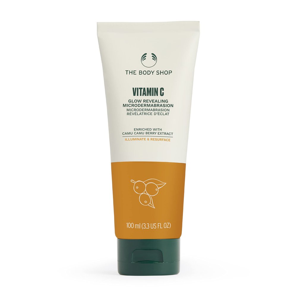 The Body Shop Vitamin C Glow Boosting Microdermabrasion Exfoliation for Tired, Dull Skin Vegan 100ml