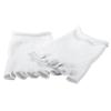 Bcurb Toe Gel-Lined Compression Socks (2 Pair) Toes Separating Therapeutic Moisturizes Dry Feet Hard Cracked Skin. (White, Medium) view 2