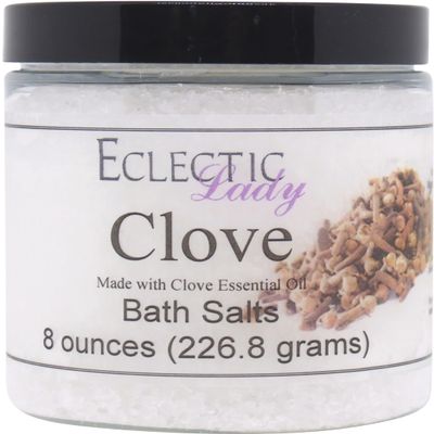 All Natural Clove Bath Salts by Eclectic Lady, 8 ounces