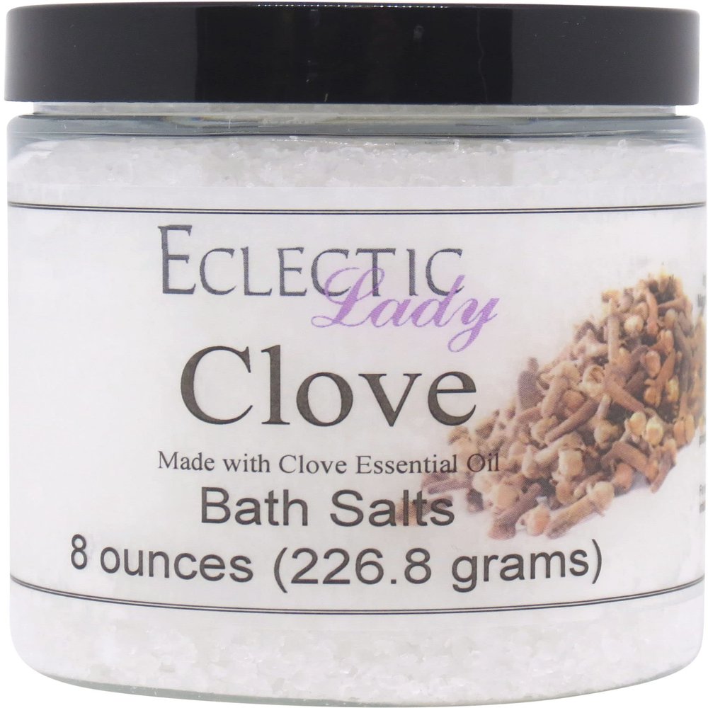 All Natural Clove Bath Salts by Eclectic Lady, 8 ounces