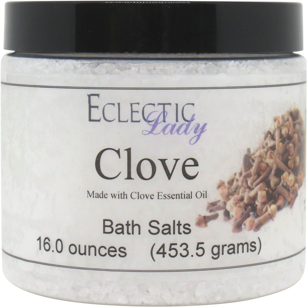 All Natural Clove Bath Salts by Eclectic Lady, 16 ounces