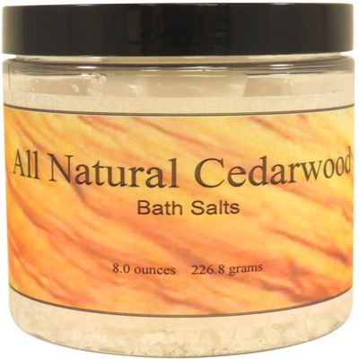 All Natural Cedarwood Bath Salts by Eclectic Lady, 8 ounces
