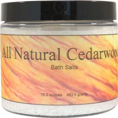 All Natural Cedarwood Bath Salts by Eclectic Lady, 16 ounces