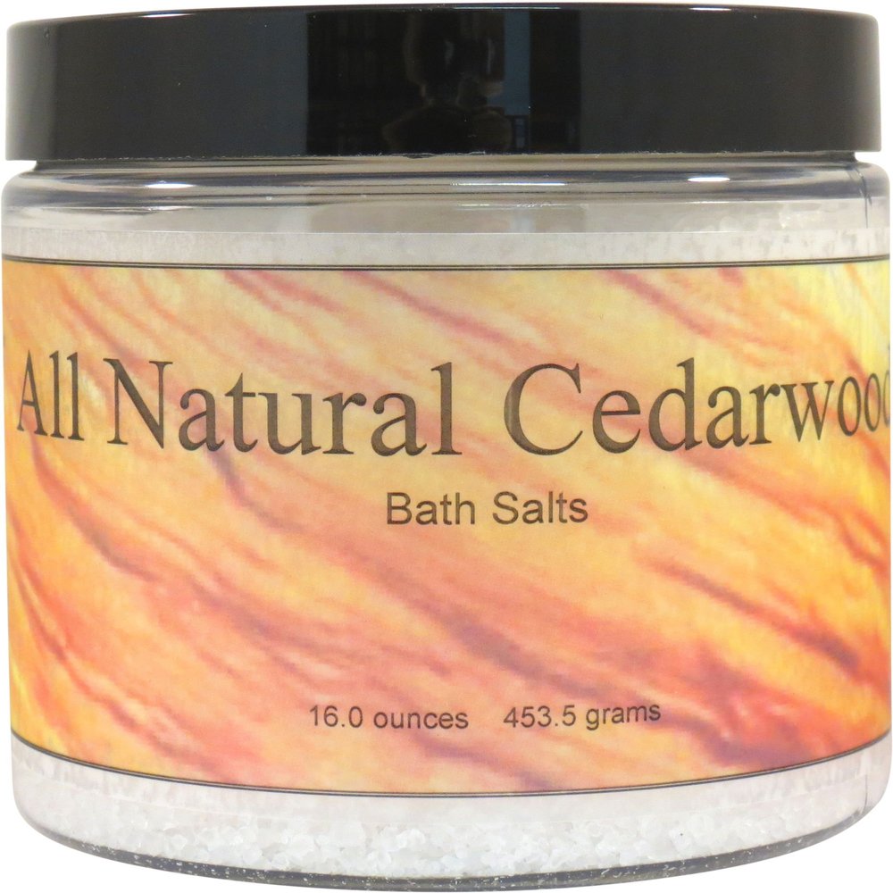 All Natural Cedarwood Bath Salts by Eclectic Lady, 16 ounces