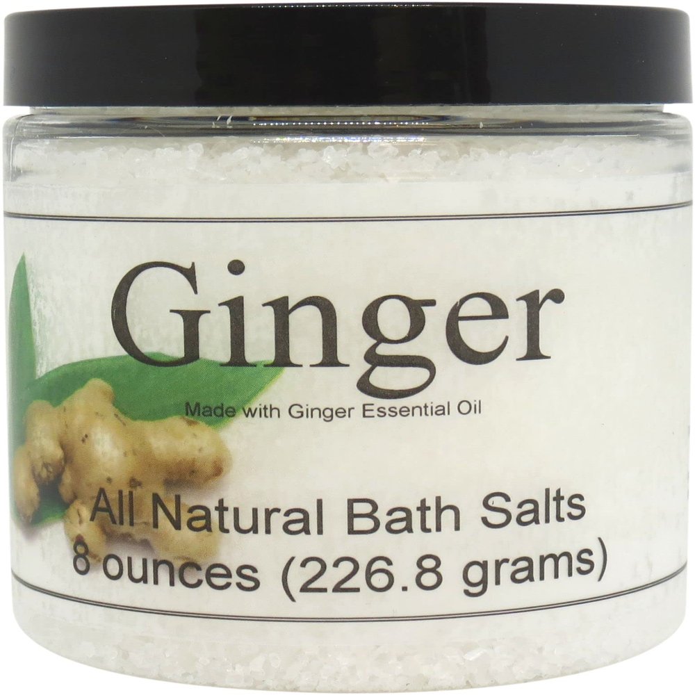 All Natural Ginger Bath Salts by Eclectic Lady, 8 ounces