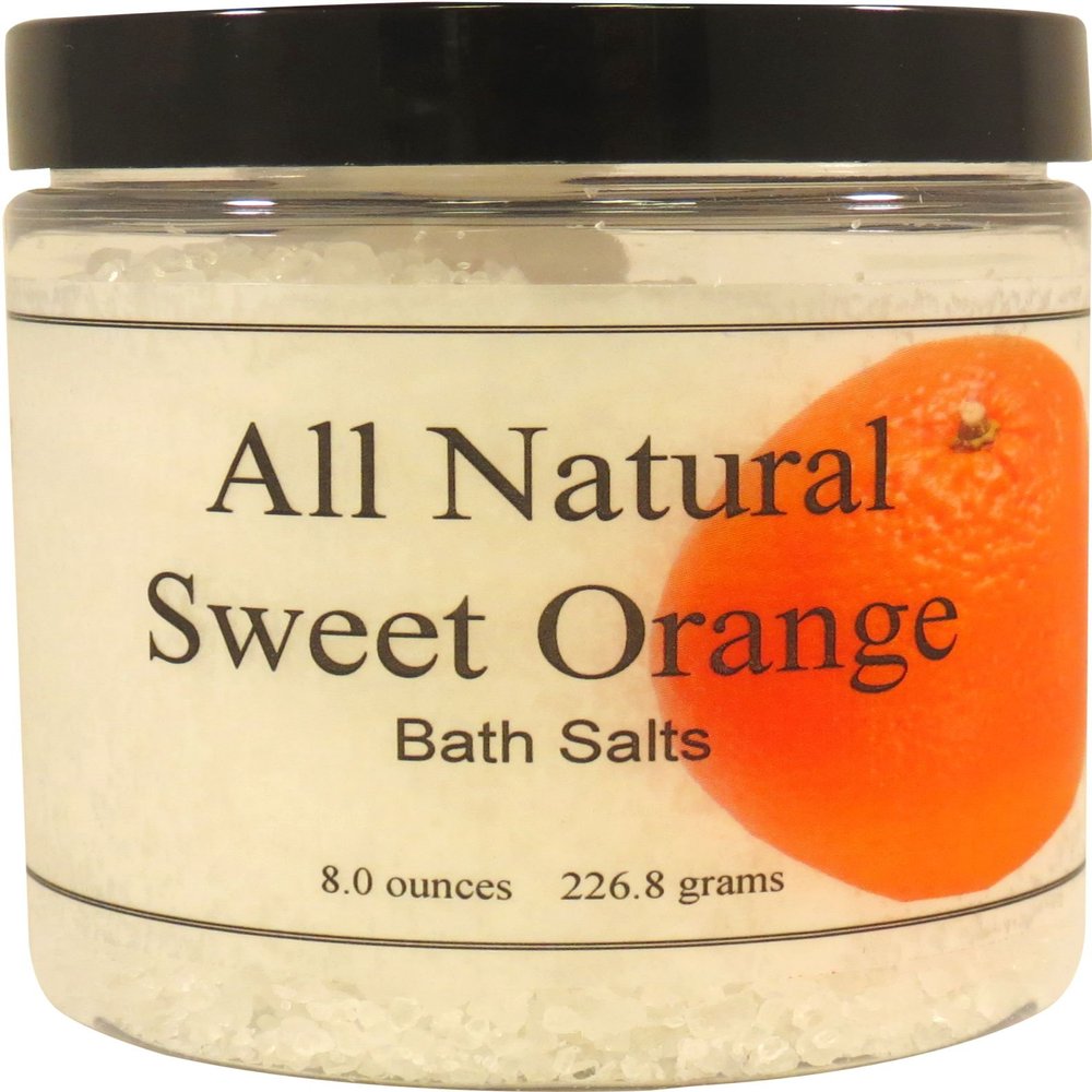 All Natural Sweet Orange Bath Salts by Eclectic Lady, 8 ounces