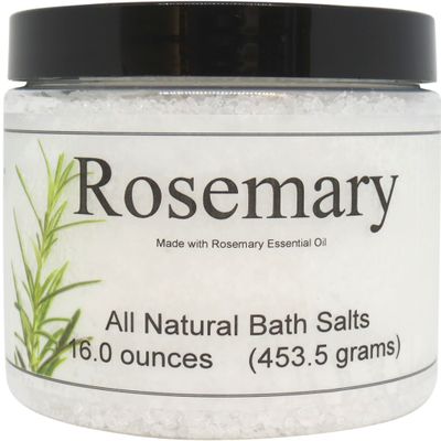 All Natural Rosemary Bath Salts by Eclectic Lady, 16 ounces
