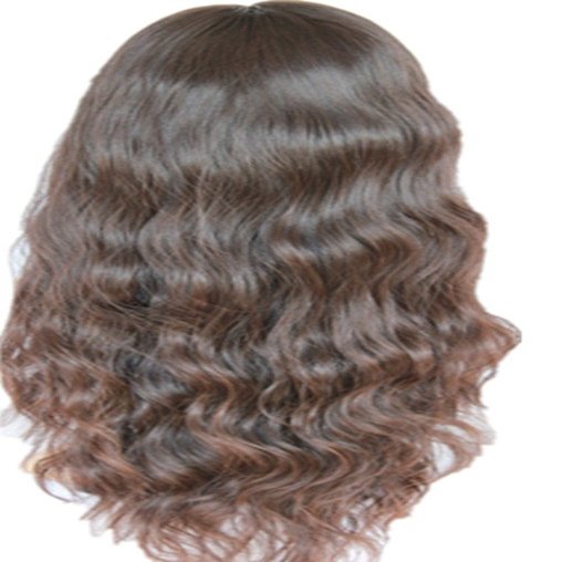 12"-22" 100% Indian Remy Human Hair Lace Front wigs 100% Indian Remy Natural wavy 4# Medium Brown (16")