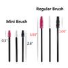 400 Pack Mascara Wands Mini Disposable Eyelash Brushes for Extensions Eye Lash Wand Brow Brush Makeup Tool Bulk, 8 Colors view 2