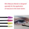 400 Pack Mascara Wands Mini Disposable Eyelash Brushes for Extensions Eye Lash Wand Brow Brush Makeup Tool Bulk, 8 Colors view 4