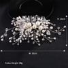 Aimeely Gorgeous Bridal Rhinestone Crystal Hair Comb Pearl Wedding Hairpieces view 3