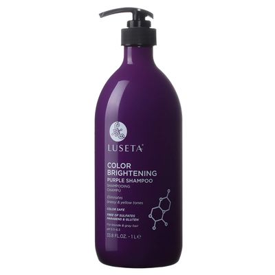 Luseta Color Brightening Purple Shampoo for Blonde and Gray Hair -Infused with Cocos Nucifera Oil to Help Nourish, Moisturize and Condition hair, Sulfate Free Paraben Free 33.8oz