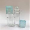 10ml [1/3 oz] EMPTY CLEAR Glass Rollon Bottle with Plastic Roller & Plastic Light Blue Caps [144 Pcs] view 3