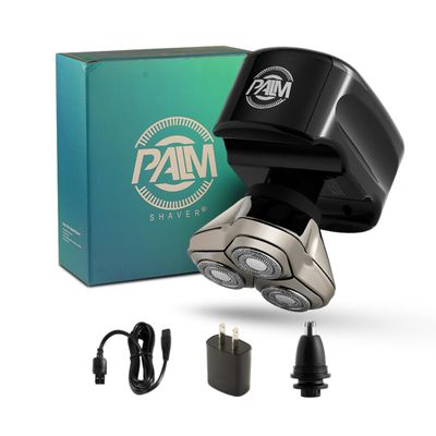 Skull Shaver Palm Shaver for Men - Head & Face Razor - Ergonomic Design - Waterproof Cordless Razor - Travel Friendly - Grooming Gift for Bald Men