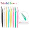 Boao 24 Pcs dermaplaning blades for face Eyebrow Razor face razors for women dermaplane razor Colorful Facial Razor Shaper Trimmer with Precision Cover Dermaplaning Tool view 2