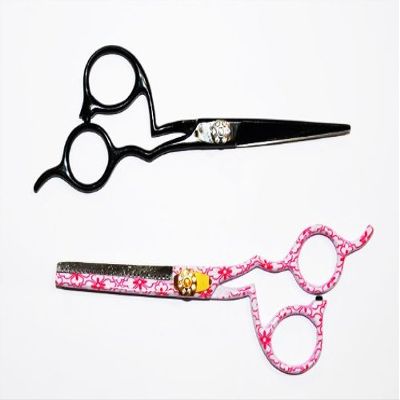 5.5" Professional Barber Razor Edge Titanium Coated Hair Cutting and Texturizing Shears Scissors Set+case