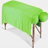 600 Thread Count 100% Egyptian Cotton 3-Piece Massage Table Spa Sheet Set (Parrot Green Solid) view 1