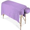 600 Thread Count 100% Egyptian Cotton 3-Piece Massage Table Spa Sheet Set (Lavender Solid) view 1