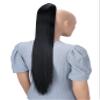 CAISHA 28" Extra Long Straight Ponytail Hairpiece Heat-resistant Synthetic Fibres Black H74 view 1