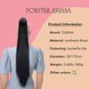 CAISHA 28" Extra Long Straight Ponytail Hairpiece Heat-resistant Synthetic Fibres Black H74 view 2