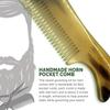 Lucky Franc's Beard Grooming Kit with Japanese Beard Scissors & Ox Horn Handmade Mini Beard Combs for Men. Mustache Trimming Kit with Mustache Hair Scissors and Comb for Men. Handmade Beard Care Kit view 4